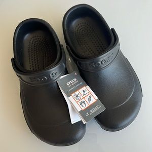 Crocs black nursing clogs shoes women's 7. NWT